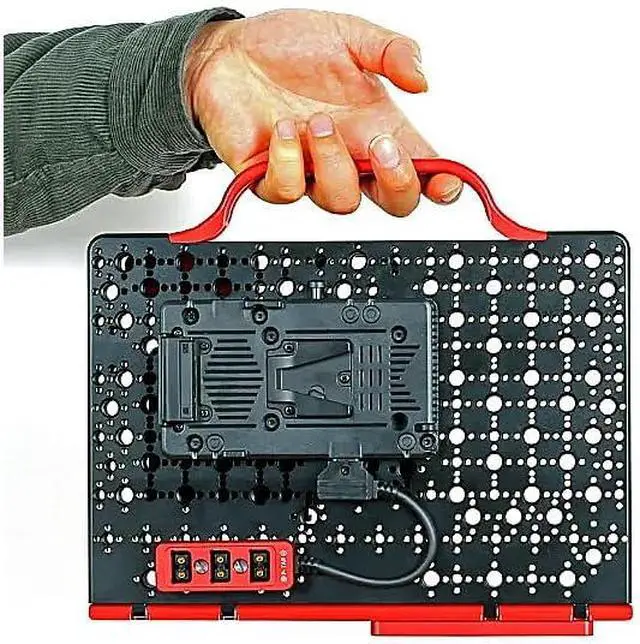Alt view image 4 of 6 - Multifunctional V-Mount Battery Power Distribution Board, Folding Mounting Plate with Dtap Splitter and 1/4"-20 & 3/8"-16 Thread Expansion for Camera Rigs and Monitors