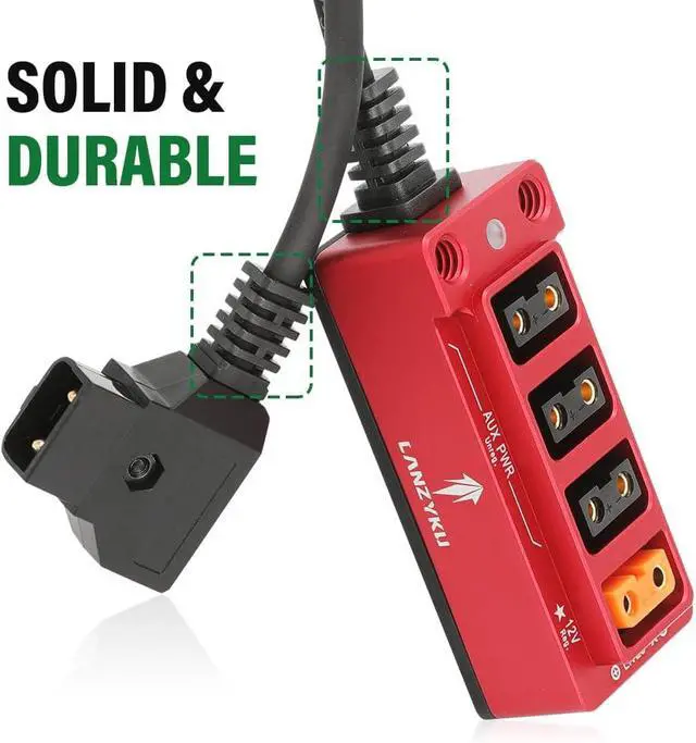 Alt view image 5 of 5 - 12V Metal Regulated Surge Protection P-Tap D-Tap Splitter for ARRI