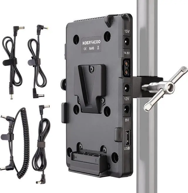 Main image of V-Mount Lock Battery Plate Adapter with Super Clamp.