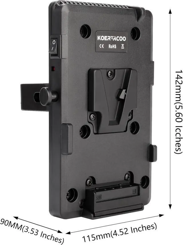 Alt view image 4 of 7 - V-Mount Lock Battery Plate Adapter with Super Clamp.