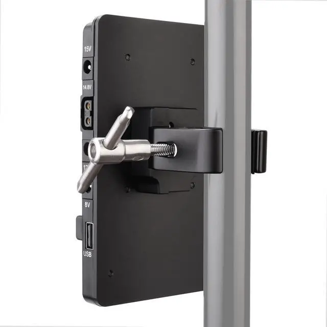Alt view image 6 of 7 - V-Mount Lock Battery Plate Adapter with Super Clamp.