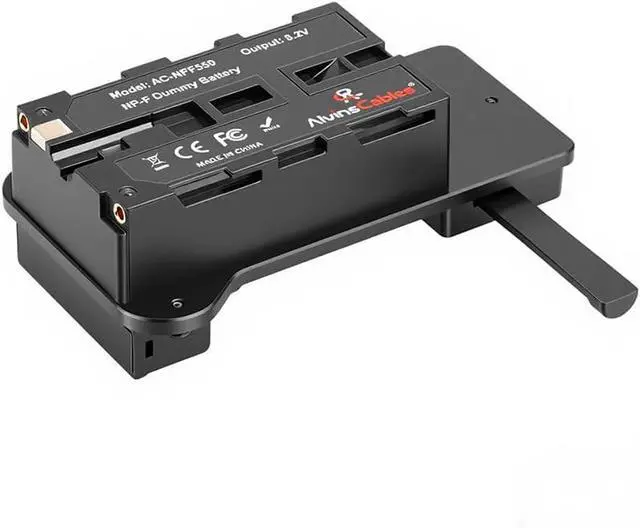 Alt view image 4 of 4 - NP-F Dummy Battery to V-Lock V-Mount Battery Plate for Sony NP-F970 F770 F550 for Atomos Shinobi Shogun Ninja V, for Hollyland Mars Transmission, SmallHD 702, LED Lights-Black