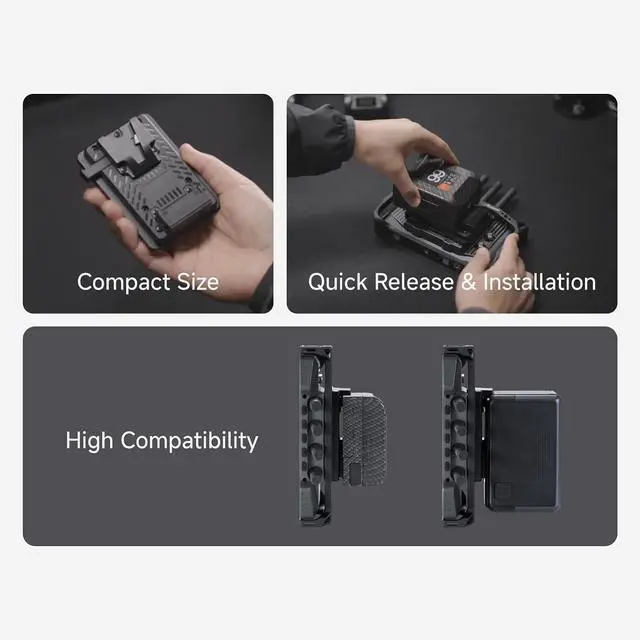 Alt view image 4 of 7 - NP-F to V-Mount Power Adapter Converter for CineView M7H Pro/M7 Pro/M7 Camera Monitors, NP-F to V-Lock Battery Adapter Plate for Camera Monitor Filmmaking Monitoring with Most V-Mount Battery
