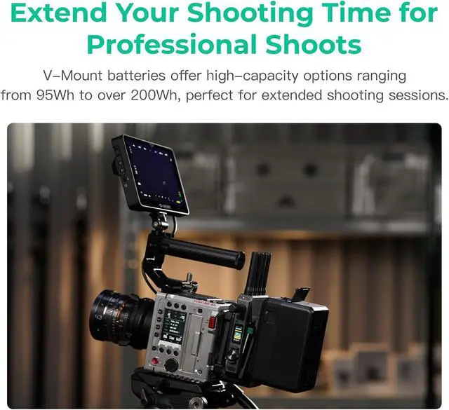 Alt view image 2 of 7 - V-Mount Battery Plate DC Power Supply for CineView Master 4K, V-Lock Battery Adapter for DSLR Camera, ENG Cameras, Mirrorless Cameras, CineView 2 SDI Wireless Video Transmission System