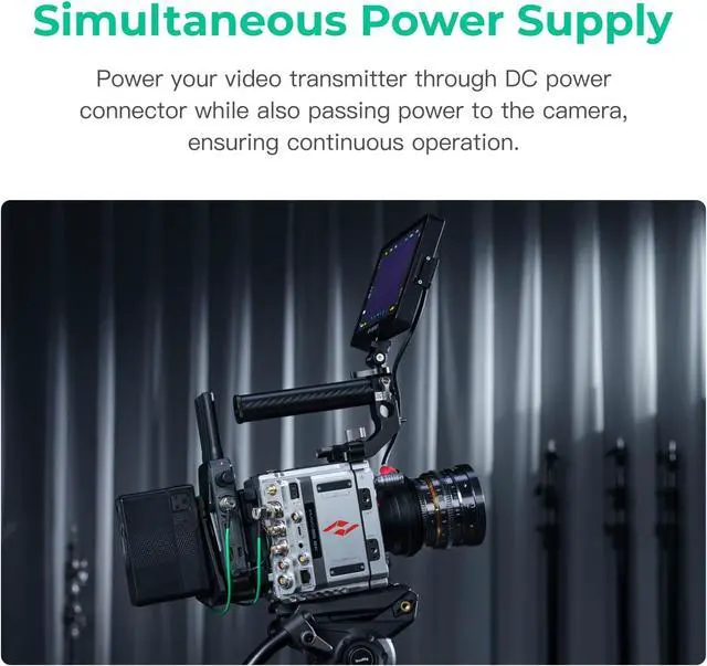 Alt view image 4 of 7 - V-Mount Battery Plate DC Power Supply for CineView Master 4K, V-Lock Battery Adapter for DSLR Camera, ENG Cameras, Mirrorless Cameras, CineView 2 SDI Wireless Video Transmission System