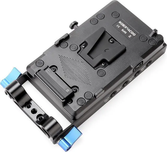 Alt view image 2 of 7 - V-Mount Battery Plate with 15mm Rod Clamp+NP-FW50 Dummy Battery.