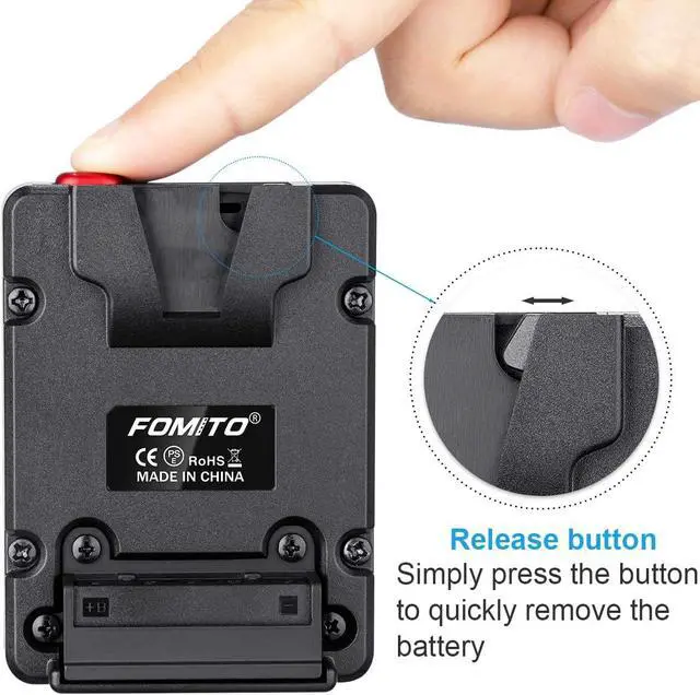 Alt view image 5 of 7 - NP-F Dummy Battery to V-Lock V Mount Plate for Sony F970 F750 F550 Battery to Camera Monitor Neewer F100 FEELWORLD FW568 F5 T7, LED Video Light CN160 CN216 YN300 II YN-600 W260