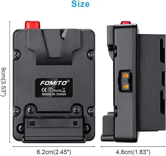 Alt view image 7 of 7 - NP-F Dummy Battery to V-Lock V Mount Plate for Sony F970 F750 F550 Battery to Camera Monitor Neewer F100 FEELWORLD FW568 F5 T7, LED Video Light CN160 CN216 YN300 II YN-600 W260