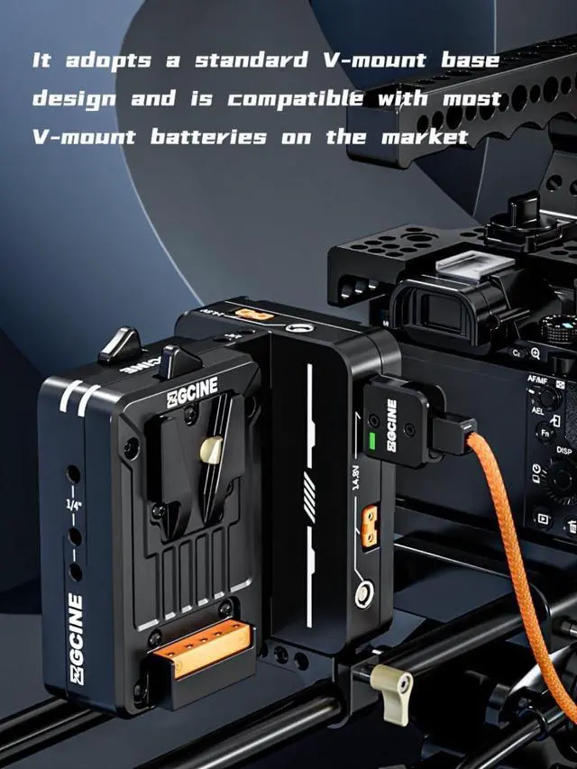 Alt view image 7 of 7 - VM-HS2 Hot-Swap V-Mount Battery Plate with USB-C PD 100W