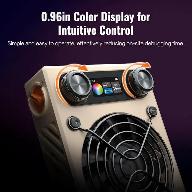 Alt view image 7 of 7 - FIVERAY M60 Ultra RGB 60W Portable Outdoor Handheld Fill Video Light