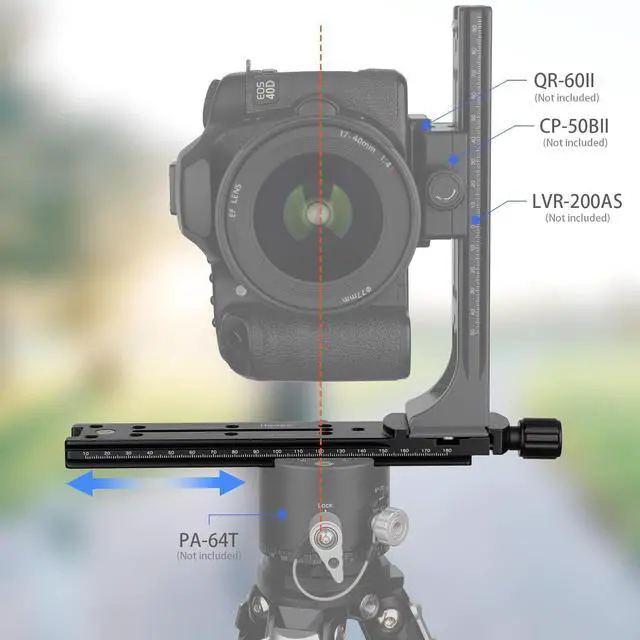 Alt view image 7 of 7 - 200mm Nodal Slide Double Dovetail Focusing Rail Plate with Metal Quick Release Clamp and 70mm Plate for Camera Panoramic Panorama Close Up Macro Shoot fit Arca Swiss RRS Benro Kirk