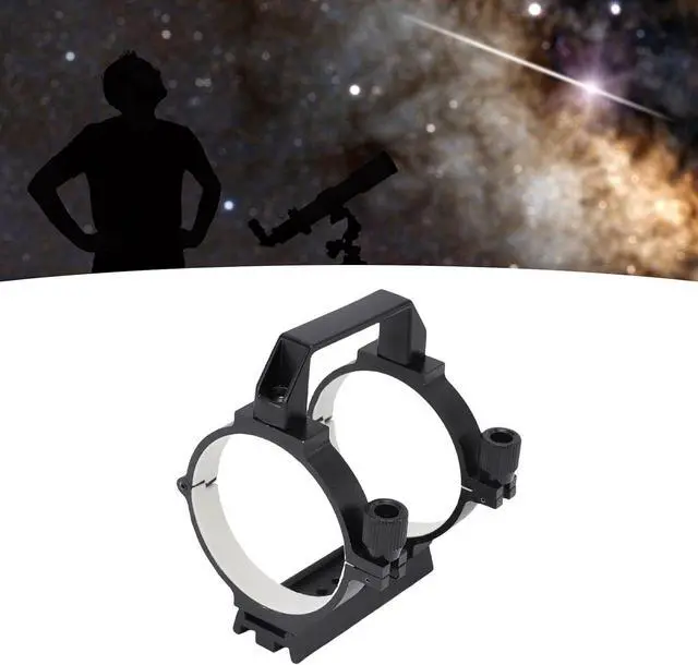 Alt view image 4 of 7 - Telescope Tube Ring, Optical Tube Clamp with 108mm Dovetail Plate, M6 Hole, 1/4in Hole, for 80mm to 90mm Astronomical Telescope