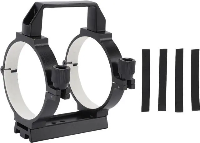 Alt view image 7 of 7 - Telescope Tube Ring, Optical Tube Clamp with 108mm Dovetail Plate, M6 Hole, 1/4in Hole, for 80mm to 90mm Astronomical Telescope