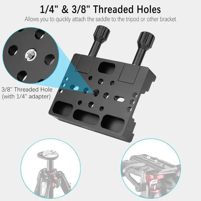 Alt view image 5 of 7 - 2in1 Telescope Dovetail Saddle Base for Losmandy Vixen Style Plate
