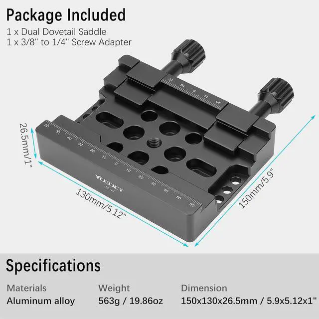 Alt view image 7 of 7 - 2in1 Telescope Dovetail Saddle Base for Losmandy Vixen Style Plate