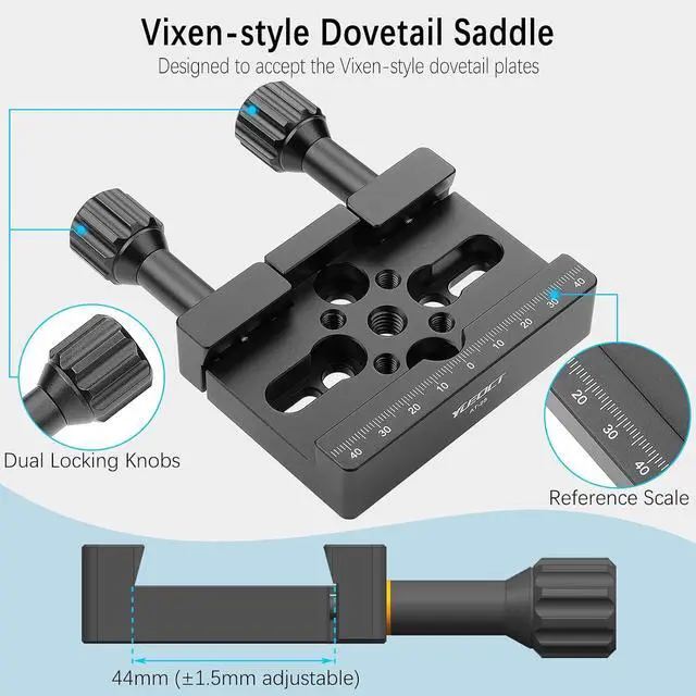 Alt view image 2 of 7 - Telescope Dovetail Saddle Clamp Mount Base for Vixen Style Plate Bar