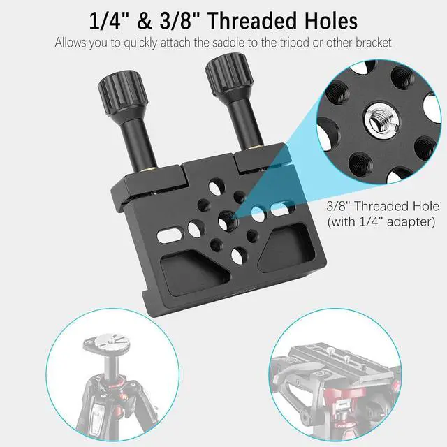 Alt view image 5 of 7 - Telescope Dovetail Saddle Clamp Mount Base for Vixen Style Plate Bar