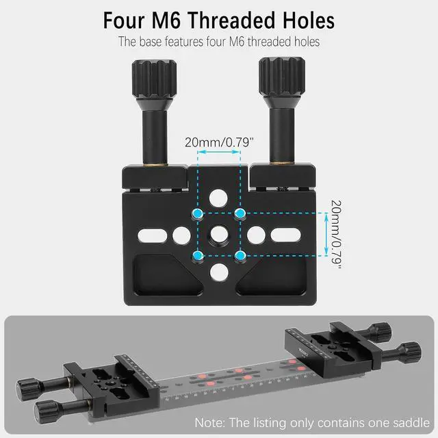 Alt view image 6 of 7 - Telescope Dovetail Saddle Clamp Mount Base for Vixen Style Plate Bar