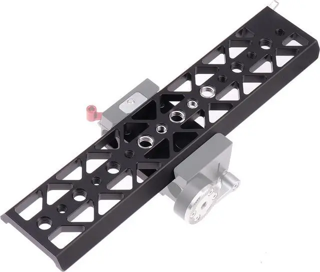 Alt view image 7 of 7 - Lightweight 10" Dovetail Plate w/Safety Latch 1/4"-20 3/8"-16 Holes for Tilta Standard Base Plate A7 Z Cam E2 BMPCC 4K 6K Kemoduo FX6 Cage FS5 C200 EVA1 JTZ Bridge Plate for Tripod Light Stand