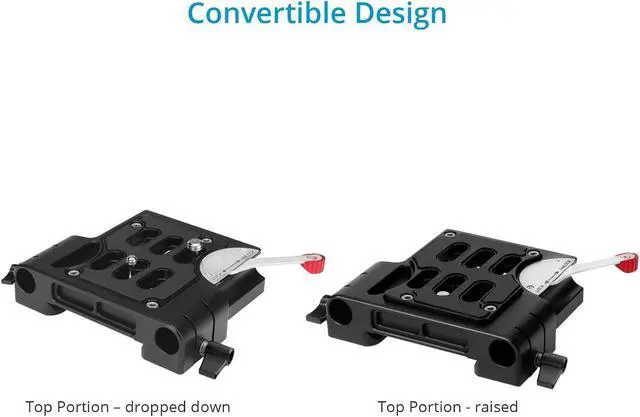 Alt view image 3 of 7 - 15mm Camera Base Plate with 10" Dovetail for Tripod & Shoulder Rig