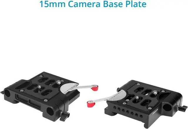 Alt view image 2 of 7 - 15mm Camera Base Plate with 10" Dovetail for Tripod & Shoulder Rig