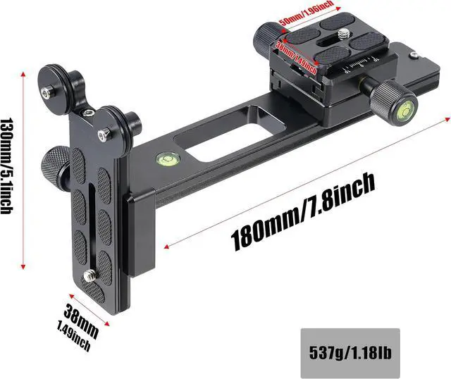 Alt view image 6 of 7 - L200 10kg/22lb Load Telephoto Lens Quick Release Plate Long-Focus Support Holder for Tripod Ball Head DSLR Camera Compatible with Arca Swiss Tripod