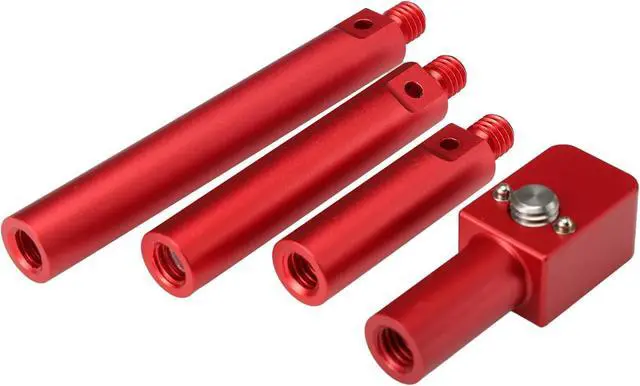 Main image of 15mm Mounting Rod Tube, 2inch 3inch 4inch Length Extensions for Sony ARRI RED Camera Wireless Follow Focus Lens Motor Shoulder Rail Mounting with 3/8" Thread, Red