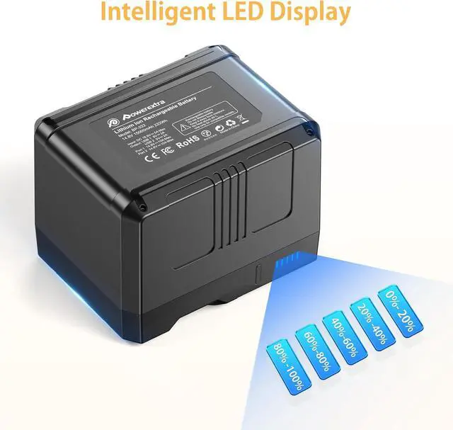 Alt view image 3 of 7 - V-Mount/V-Lock Battery - 222Wh 14.8V 15000mAh Rechargeable Li-ion Battery for Broadcast Video Camcorder, Compatible with Sony HDCAM, XDCAM and Digital Cinema Cameras