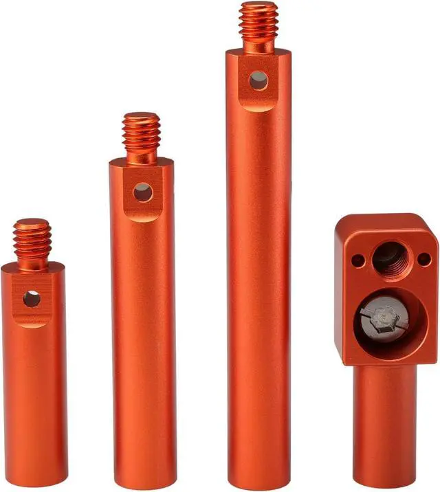 Main image of 15mm Support Rod Tube Extension, 2in 3in 4in Length, 4 Sections for Sony ARRI RED Camera Wireless Follow Focus Lens Motor Shoulder Rail Mounting with 3/8" Thread, Orange