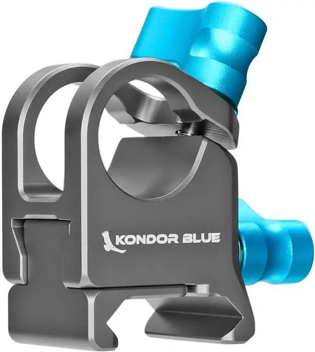 Main image of 15mm Rod Parallel NATO Clamp | Quick Release NATO Mount, Spring Safety Stop, Low Profile, Locks a 15mm Rod Parallel to a NATO Rail | Space Gray