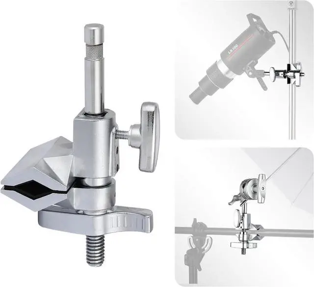 Main image of 2" Centre Jaw Matthellini Clamp Grip Head with 5/8" Stud- Studio-Grade Mounting for Lights, Cameras, Diffusion,C Stand, Light Stand, LED Video Light & Softbox