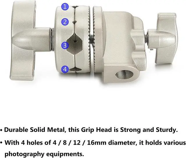 Alt view image 4 of 6 - Mic Boom Pole Holder, Sturdy Metal Boompole Mounting Adapter