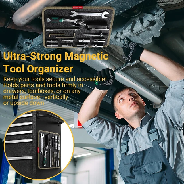 Alt view image 4 of 7 - 4-Pack Flexible Magnetic Tool Mat Screw Holder for Mechanics