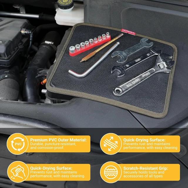 Alt view image 5 of 7 - 4-Pack Flexible Magnetic Tool Mat Screw Holder for Mechanics