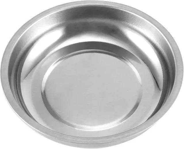 Alt view image 3 of 6 - 10 Packs 6 Inches Magnetic Tray, Stainless Steel Magnetic Bowl, Round Magnetic Parts Tray for Pins, Screws, Bolts, Nuts, Small Parts