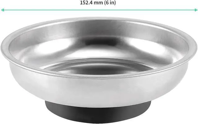 Alt view image 2 of 6 - 10 Packs 6 Inches Magnetic Tray, Stainless Steel Magnetic Bowl, Round Magnetic Parts Tray for Pins, Screws, Bolts, Nuts, Small Parts
