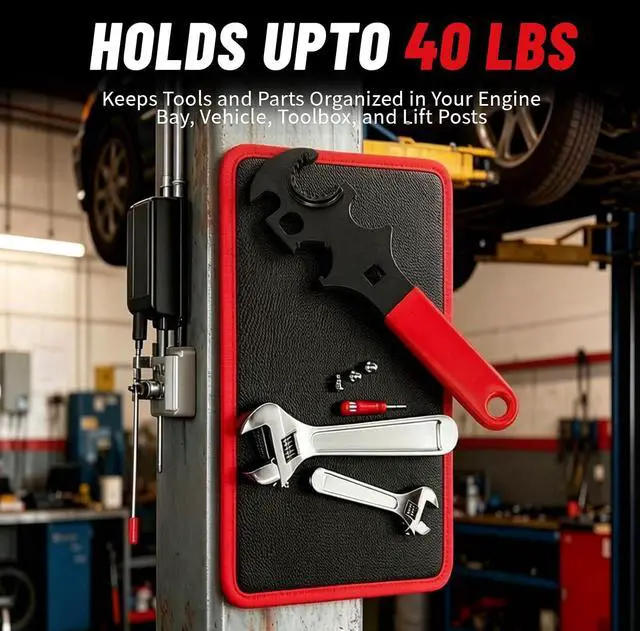 Alt view image 2 of 7 - Magnetic Tool Mat, Flexible Magnetic Tool Holder Mat with 83 Powerful Magnets, Magnetic Parts Tray - Perfect for Car Repair, Mechanics, Automotive Shops and DIYers