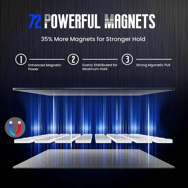 Alt view image 4 of 7 - Magnetic Tool Mat, 40 lbs Magnetic Tool Holder | 9.8" × 12.9" Heavy Duty Flexible Non Slip Tool Organizer with PVC Protection for Garage, Workshop & Auto Repair, Blue