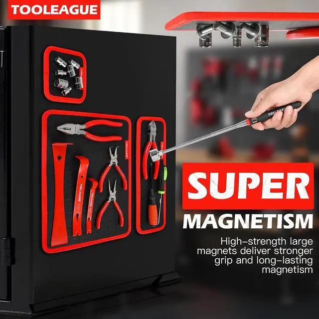 Alt view image 4 of 7 - 3Pcs Magnetic Tool Mat with 25Lb Telescoping Magnetic Pickup Pen | 3 Different Size Parts Tool Holder Pad for Organizing Mechanic Wrench Screw Bolts Nuts and Other Small Metal Parts