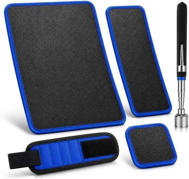 Main image of Flexible Magnetic Tool Mat Set, 40LB Strong Magnetic Parts Tray with Telescopic Pickup Wand, Oil Resistant Non Slip PU Repair Mat for Auto Motorcycle Electronics Garage Organizer
