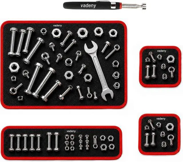 Main image of Magnetic Tool Mat Holder Set Tools Pad Tray Parts Flexible Bolt Pickup Screw Automotive Telescoping Gun Cleaning for Mechanics Magnet Organizer Mats Garage Under Car(4pc)