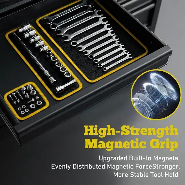 Alt view image 5 of 7 - Flexible Magnetic Tool Mat, Parts Tray, Tool Holder Pad for Screws | Wrench Bolts Nuts and Small Parts Organizer for Mechanics, Garage, Auto Repair, Workshop, Tool Box Accessories