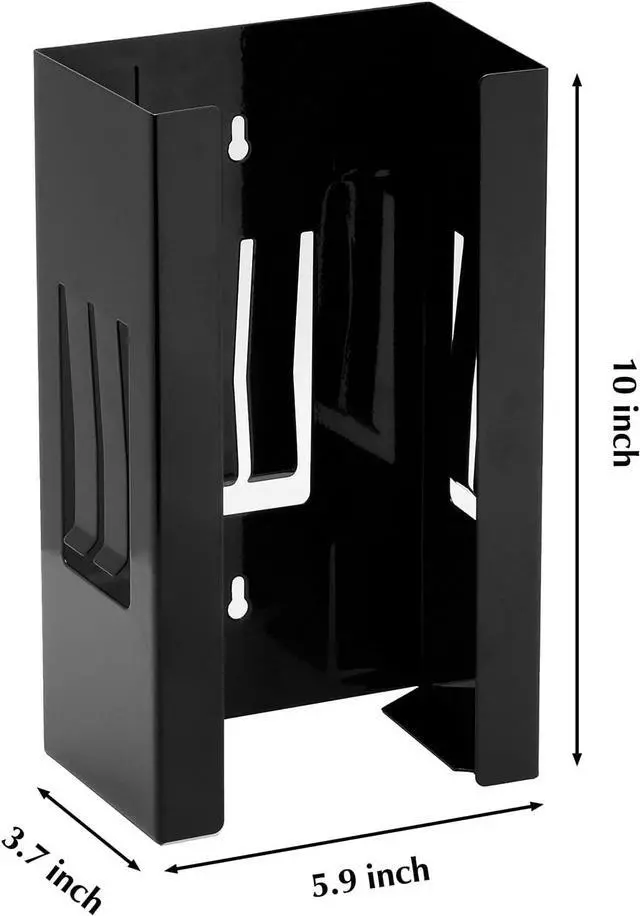 Alt view image 4 of 6 - 4PCS Magnetic Glove/Tissue Dispenser Holder Set, Black Glove Dispenser Wall Mount, Mount Onto Tool Box or in Workshops