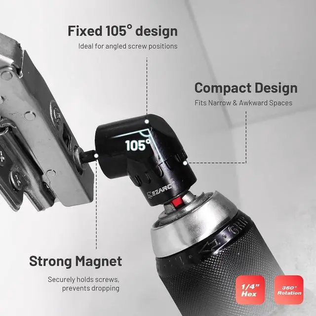 Alt view image 6 of 7 - Impact Socket Adapter Set, 14PCS with Swivel and Angle Attachments | 1/4", 3/8", 1/2" Square Drive Adapters, Magnetic Bit Holder, Quick-Release Extension, Swivel Joints, Right Angle Driver