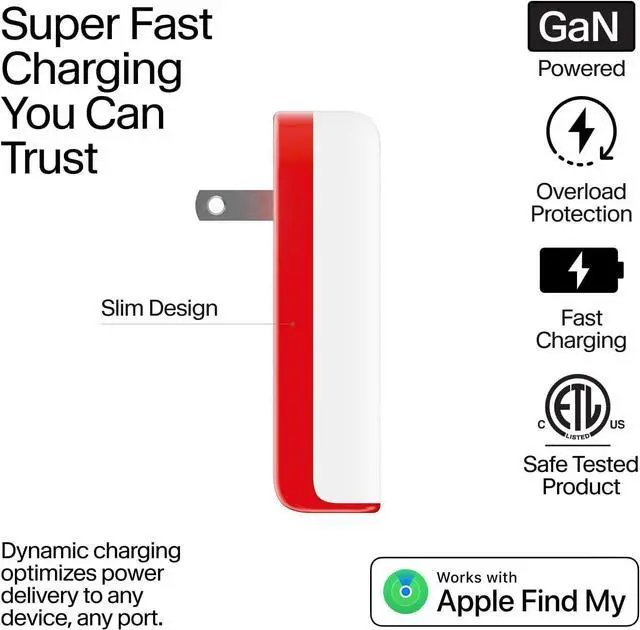 Alt view image 2 of 6 - PlugBug 50W USB-C Charger Block, 4-Port Charging Block Hub | Fast Charging Block Hub for iPhone, iPad, MacBook & More, with Find My Integration and Folds for Travel, USB Type C