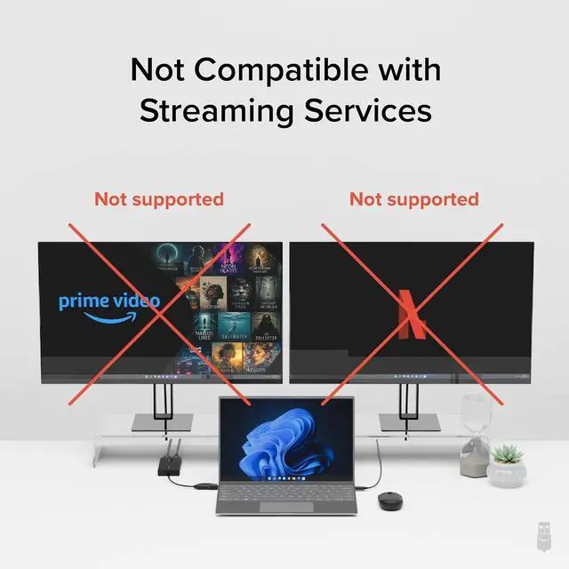 Alt view image 5 of 7 - Dual HDMI Monitor Adapter for M1-M5 & Neo macOS, Windows, ChromeOS - USB-C, Thunderbolt, USB 3.0 Compatible, Supports 2 Displays at 1080p 60Hz, SMI Driver Required