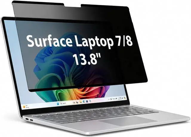 Main image of Magnetic Privacy Screen for Surface Laptop 7/8 13.8" | Removable Privacy Filter, Side View Protection, Thick PET | Easy Snap-On, Design for Open Office & Travel