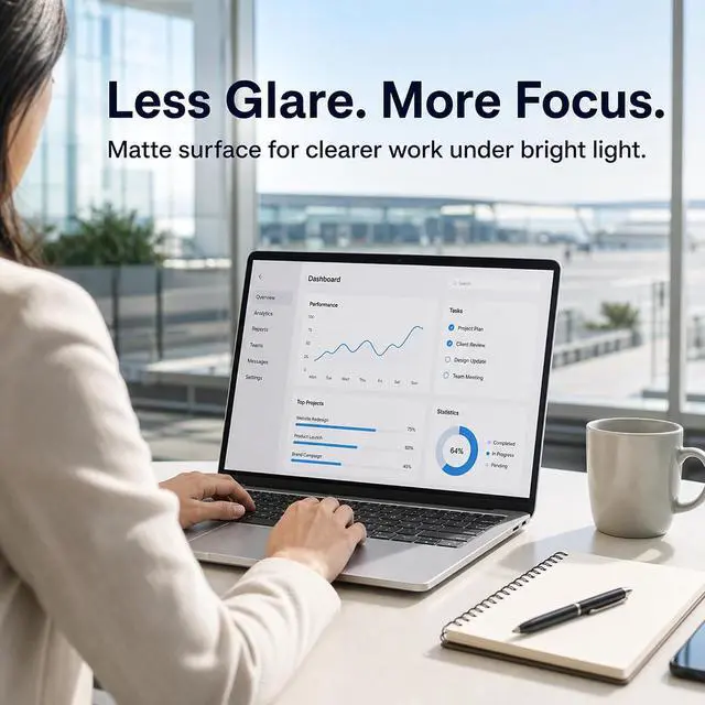 Alt view image 6 of 7 - Magnetic Privacy Screen for Surface Laptop 7/8 13.8" | Removable Privacy Filter, Side View Protection, Thick PET | Easy Snap-On, Design for Open Office & Travel