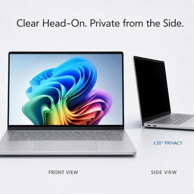 Alt view image 2 of 7 - MagShield Magnetic Privacy Screen for Surface Laptop 7/8 13.8 Inch | Side View Protection, Quick Attach Magnetic Design, Professional Privacy Filter for Remote Professionals