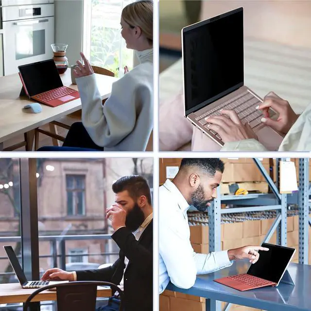 Alt view image 7 of 7 - Magnetic Privacy Screen for Surface Laptop 6/5/4/3/2/1 13.5 Inch, Removable Anti Blue Light Glare Filter, Black Security Private Apy Block Protector